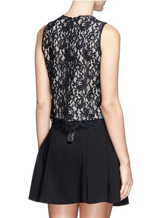 Back View - Click To Enlarge - ALICE & OLIVIA - 'Laika' jewel neckline lace sleeveless top