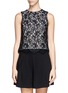 Main View - Click To Enlarge - ALICE & OLIVIA - 'Laika' jewel neckline lace sleeveless top