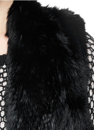Detail View - Click To Enlarge - ALICE & OLIVIA - 'Harriet' rabbit fur stretch gilet