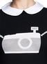 Detail View - Click To Enlarge - ALICE & OLIVIA - Camera faux pearl appliqué collar sweater
