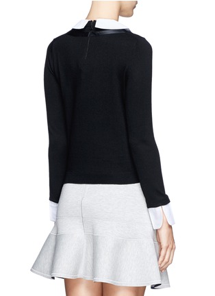 Back View - Click To Enlarge - ALICE & OLIVIA - Camera faux pearl appliqué collar sweater