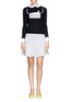 Figure View - Click To Enlarge - ALICE & OLIVIA - Camera faux pearl appliqué collar sweater
