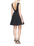 Figure View - Click To Enlarge - ALICE & OLIVIA - 'Fila' faux pearl cotton pleat dress