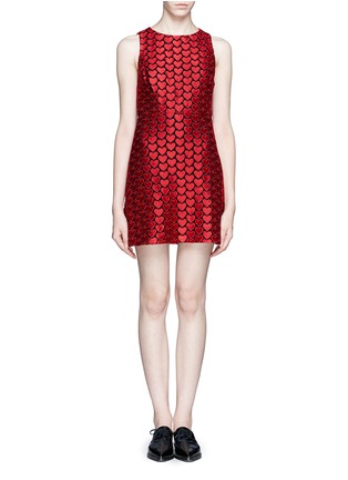 Main View - Click To Enlarge - ALICE & OLIVIA - 'Everleigh' heart embroidery dress