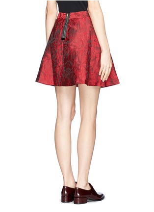 Back View - Click To Enlarge - ALICE & OLIVIA - 'Vernon' floral jacquard pleat skirt 