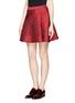 Front View - Click To Enlarge - ALICE & OLIVIA - 'Vernon' floral jacquard pleat skirt 