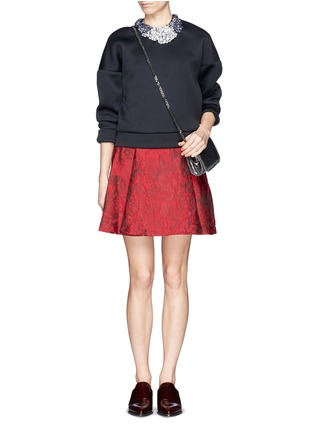 Figure View - Click To Enlarge - ALICE & OLIVIA - 'Vernon' floral jacquard pleat skirt 