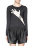 Main View - Click To Enlarge - ALICE & OLIVIA - 'Hand with Ring' strass and crystal sweater