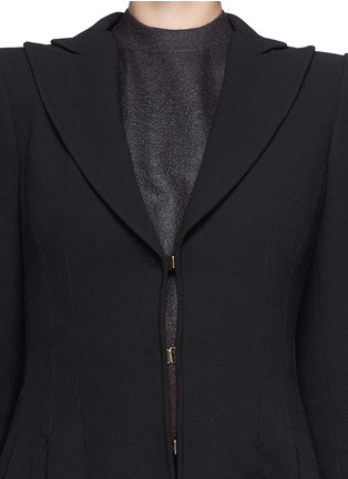 Detail View - Click To Enlarge - ALICE & OLIVIA - 'Bain' pleat asymmetric crepe coat