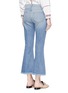 Back View - Click To Enlarge - FRAME - 'Le Crop Bell' frayed cuff cropped boot cut jeans