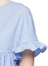 Detail View - Click To Enlarge - XIAO LI - Ruffle trim dip hem cotton shirt