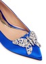 Detail View - Click To Enlarge - ARUNA SETH - Crystal pavé butterfly satin flats