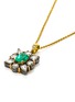  - AISHWARYA - Diamond emerald gold alloy pendant necklace