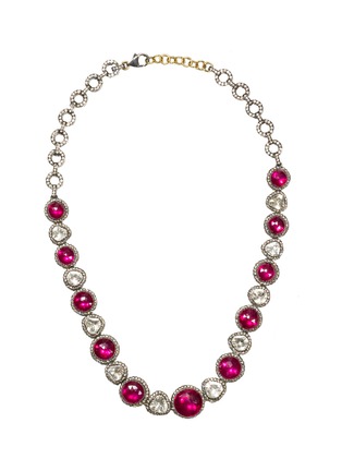 Main View - Click To Enlarge - AISHWARYA - Diamond ruby gold alloy necklace