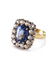 Detail View - Click To Enlarge - AISHWARYA - Diamond sapphire gold alloy square ring