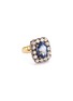 Main View - Click To Enlarge - AISHWARYA - Diamond sapphire gold alloy square ring
