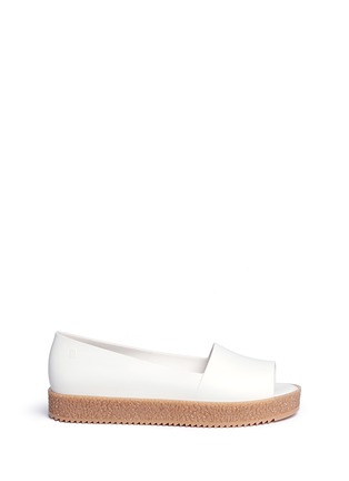 Main View - Click To Enlarge - MELISSA - 'Puzzle Ad' rubber platform open toe slip-ons