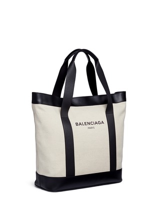 Detail View - Click To Enlarge - BALENCIAGA - 'East West' canvas tote bag