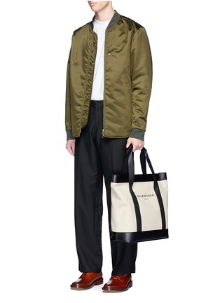 Figure View - Click To Enlarge - BALENCIAGA - 'East West' canvas tote bag
