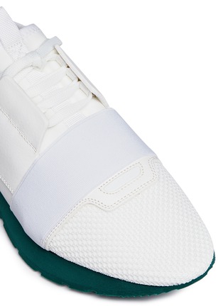 Detail View - Click To Enlarge - BALENCIAGA - 'Race Runners' leather and neoprene sneakers