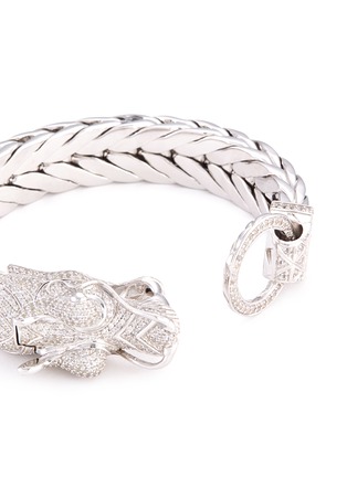 Detail View - Click To Enlarge - JOHN HARDY - Sapphire silver Naga weave effect chain bracelet