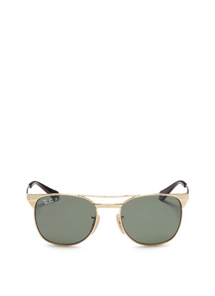 Main View - Click To Enlarge - RAY-BAN - 'Signet Junior' metal polarised sunglasses