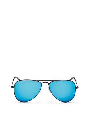 Main View - Click To Enlarge - RAY-BAN - 'Aviator Junior' metal mirror sunglasses