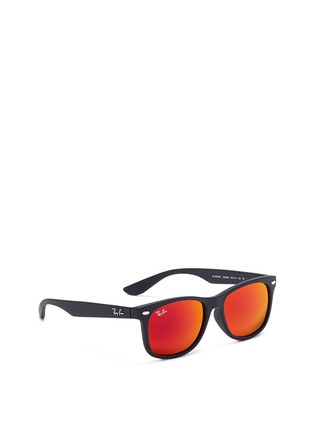 Figure View - Click To Enlarge - RAY-BAN - 'New Wayfarer Junior' plastic mirror sunglasses