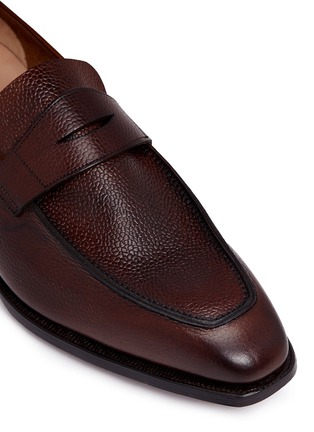 Detail View - Click To Enlarge - GEORGE CLEVERLEY - 'George' Scotch grain leather penny loafers