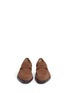 Front View - Click To Enlarge - GEORGE CLEVERLEY - 'George' suede penny loafers