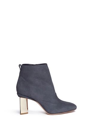 Main View - Click To Enlarge - NICHOLAS KIRKWOOD - 'Prism' triangle block heel suede ankle boots