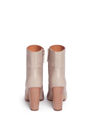 Back View - Click To Enlarge - 10 CROSBY DEREK LAM - 'Alma' wooden heel nappa leather boots