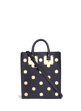 Main View - Click To Enlarge - SOPHIE HULME - 'Albion' mini polka dot rectangle leather box tote