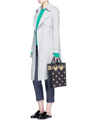 Figure View - Click To Enlarge - SOPHIE HULME - 'Albion' mini polka dot rectangle leather box tote