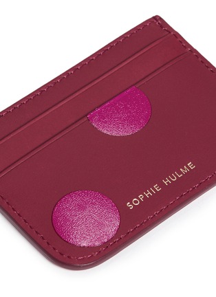 Detail View - Click To Enlarge - SOPHIE HULME - 'Roseberry' polka dot leather card holder