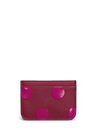 Figure View - Click To Enlarge - SOPHIE HULME - 'Roseberry' polka dot leather card holder