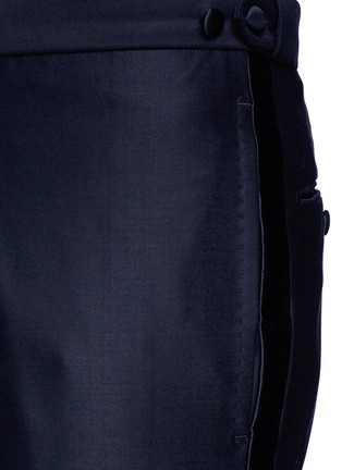 Detail View - Click To Enlarge - TOMORROWLAND - Slim fit silk tuxedo stripe wool pants
