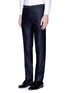 Front View - Click To Enlarge - TOMORROWLAND - Slim fit silk tuxedo stripe wool pants