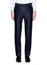 Main View - Click To Enlarge - TOMORROWLAND - Slim fit silk tuxedo stripe wool pants