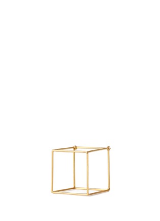 Main View - Click To Enlarge - SHIHARA - '3D' 18k yellow gold 10mm cube single earring