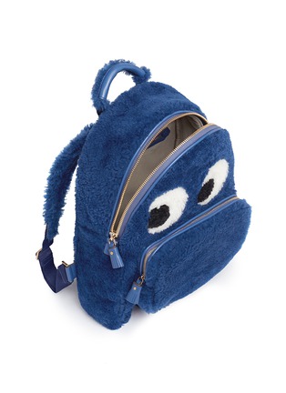 Detail View - Click To Enlarge - ANYA HINDMARCH - 'Ghost' mini shearling backpack