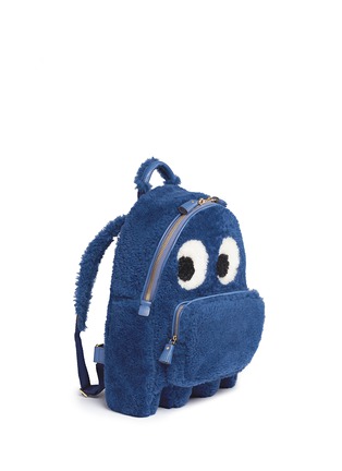Figure View - Click To Enlarge - ANYA HINDMARCH - 'Ghost' mini shearling backpack