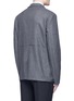 Back View - Click To Enlarge - MARNI - Reversible pinstripe patchwork wool flannel blazer