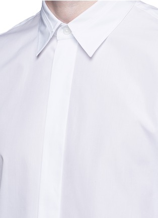 Detail View - Click To Enlarge - MARNI - Jersey sleeve cotton poplin shirt