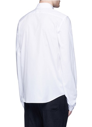 Back View - Click To Enlarge - MARNI - Jersey sleeve cotton poplin shirt