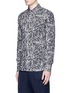 Front View - Click To Enlarge - MARNI - Brushstroke print cotton shirt