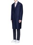 Front View - Click To Enlarge - MARNI - Strap front wool flannel coat