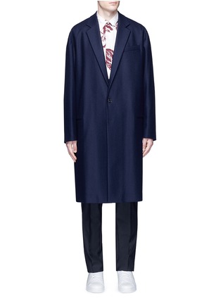 Main View - Click To Enlarge - MARNI - Strap front wool flannel coat