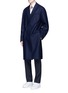 Figure View - Click To Enlarge - MARNI - Strap front wool flannel coat