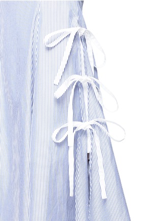 Detail View - Click To Enlarge - 73184 - 'Ryan' ruffle side tie stripe A-line shirt dress